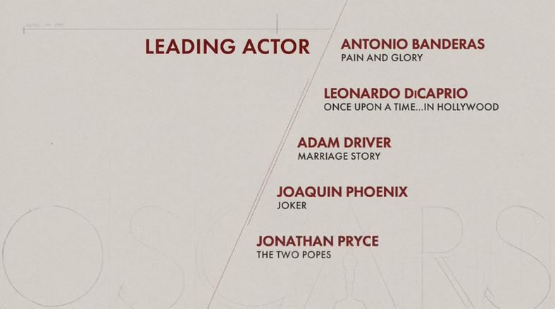 Oscary 2020: najlepszy aktor