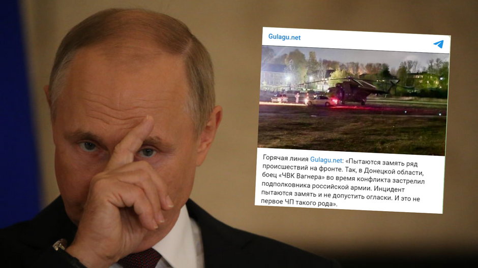 Nowy problem Putina - konflikty w rosyjskiej armii (screen: Telegram/gulagu.net)