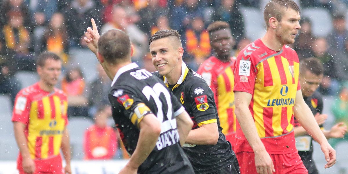 Pilka nozna. Ekstraklasa. Korona Kielce - Jagiellonia Bialystok. 14.05.2016