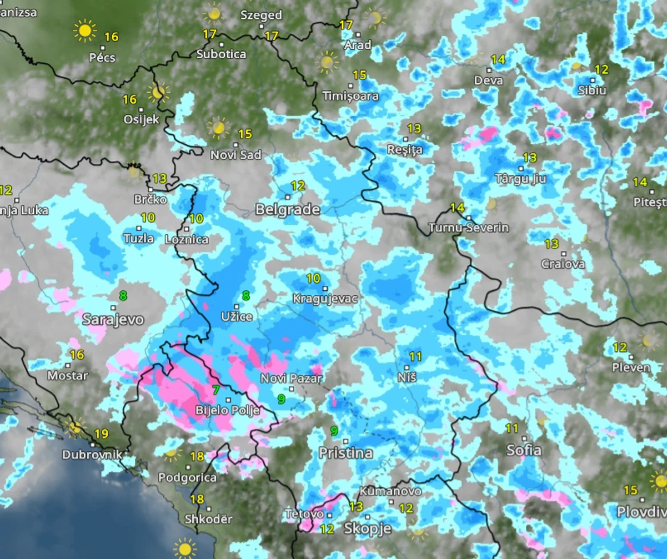 Kiša sutra u 15 sati