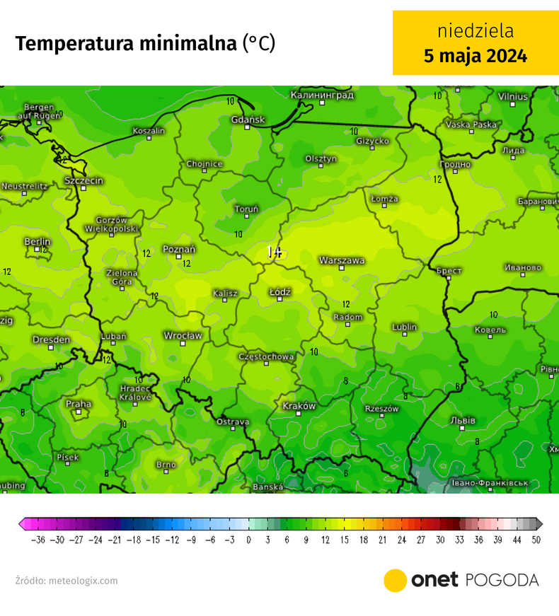 Noc także zapowiada się dość ciepło