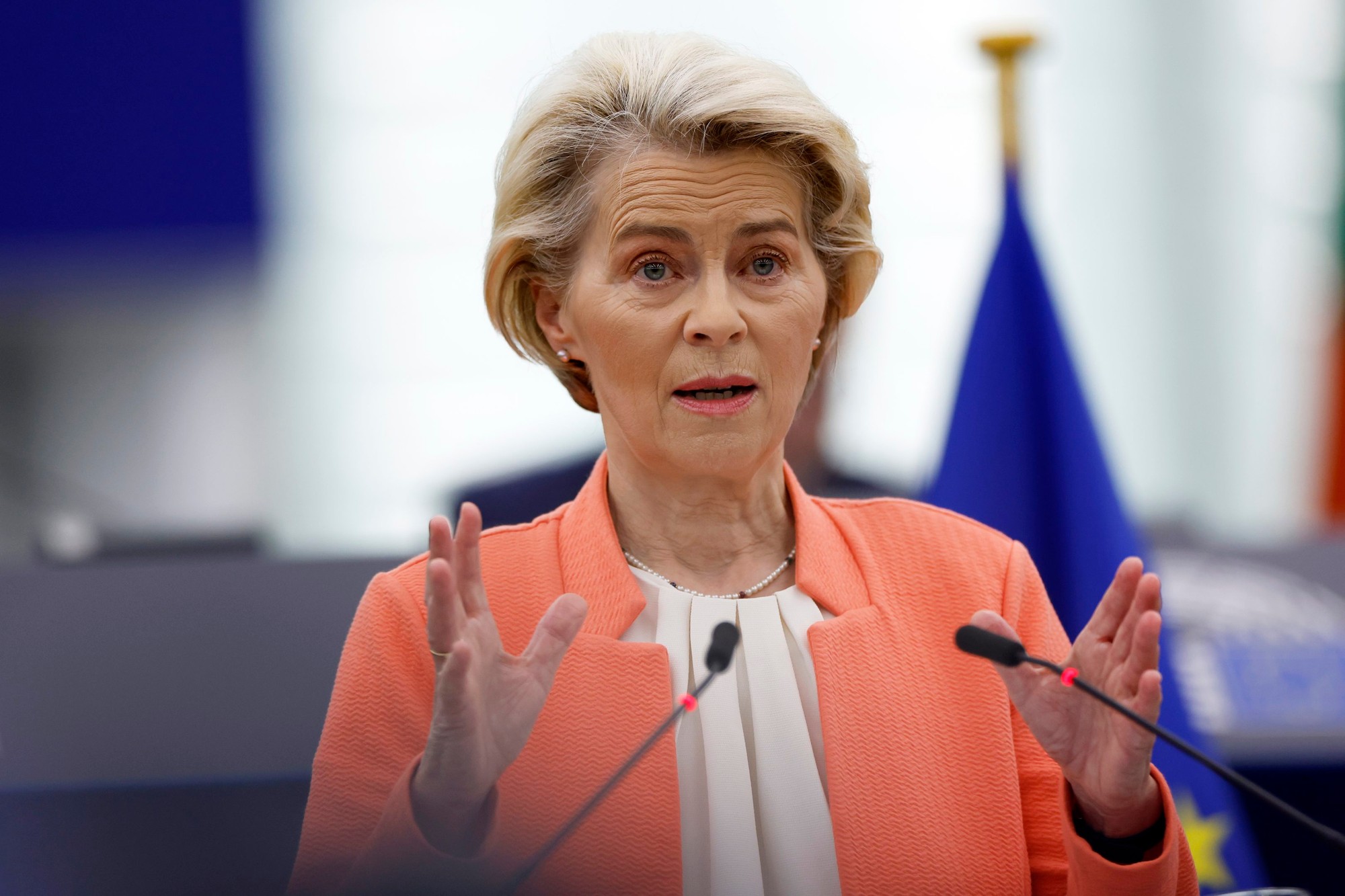 Predsedníčka Európskej komisie  Ursula von der Leyenová.