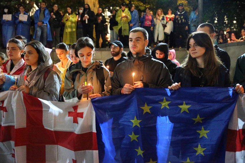 Protest u Tbilisiju, Gruzija, 3. maja