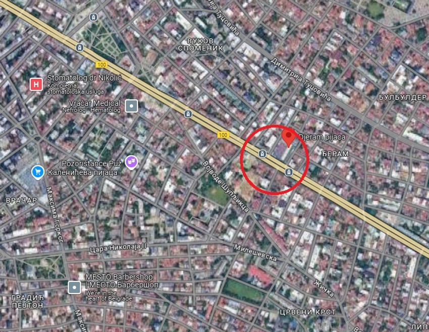 Kamera u Bulevar Kralja Aleksandra, kod Đeram pijace