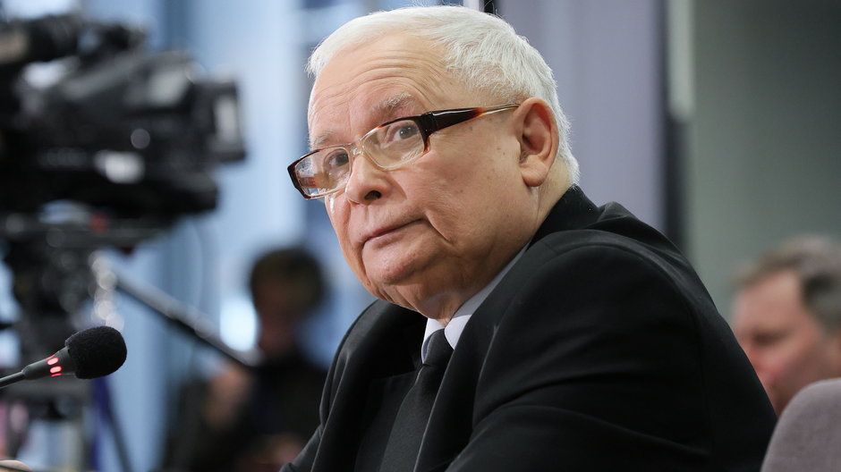 Jarosław Kaczyński podczas przesłuchania komisji śledczej ds. Pegasusa