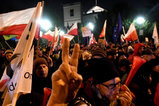 protest przed Sejmem ws. dostępu do informacji