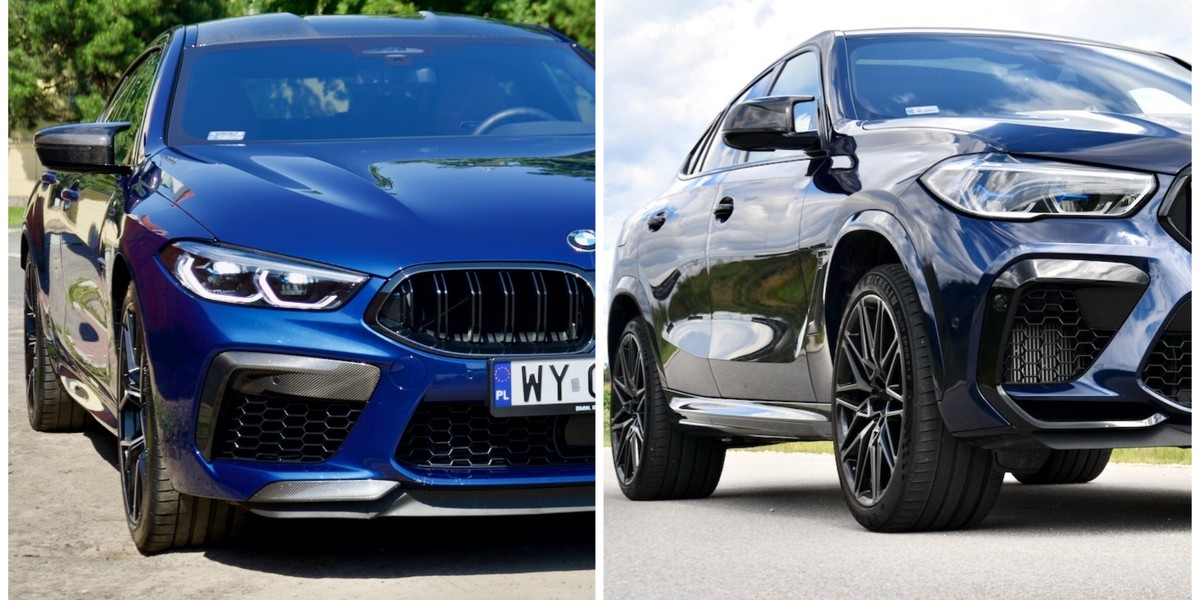 Ta sama moc, niemal identyczne wnętrze i lakier. Dwa modele BMW - X6 M Competition i M8 Gran Coupe Competition łączą luksus i sportowe osiągi. 