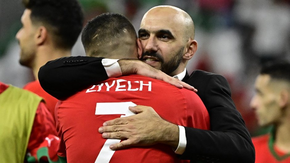 Trener Walid Regragu i Hakim Ziyech