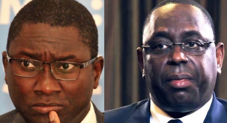 Ismaila Madior Fall (gauche) et le Pdt Macky Sall