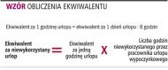 Wzór obliczenia ekwiwalentu