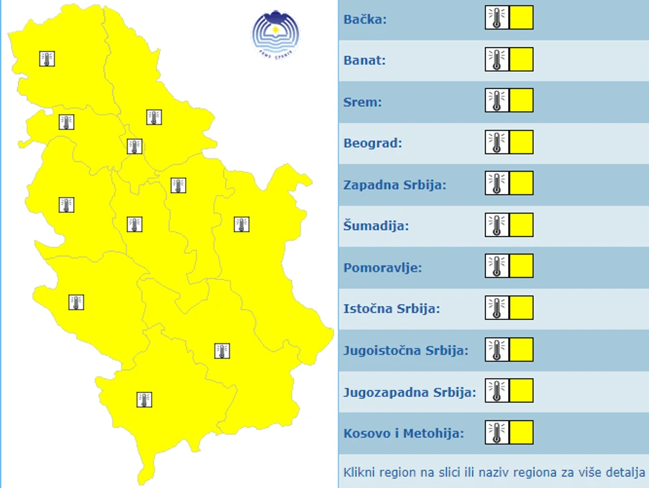 Meteoalarm za danas