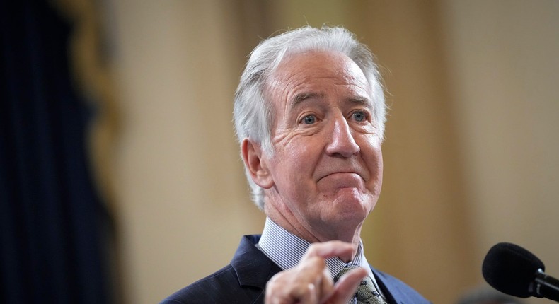 House Ways and Means Committee chairman Richard Neal speaks to reporters during a Capitol Hill news conference on October 26, 2021 in Washington, DC.Drew Angerer/Getty Images