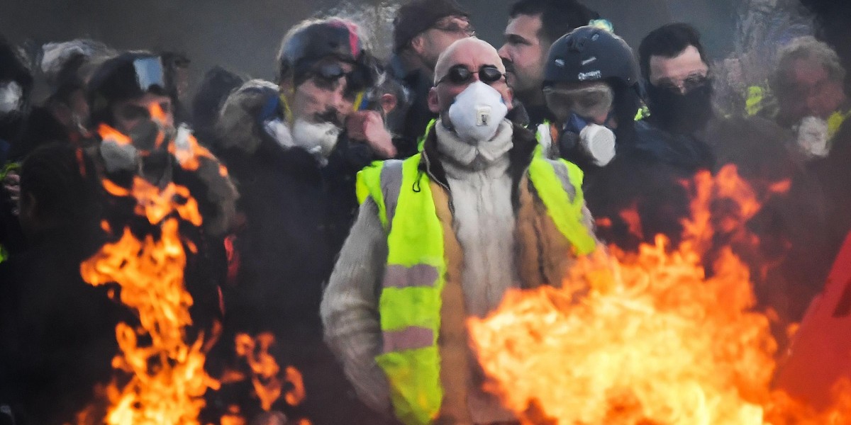 Francja protest.