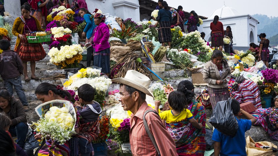 Chichicastenango, lokalne targowisko