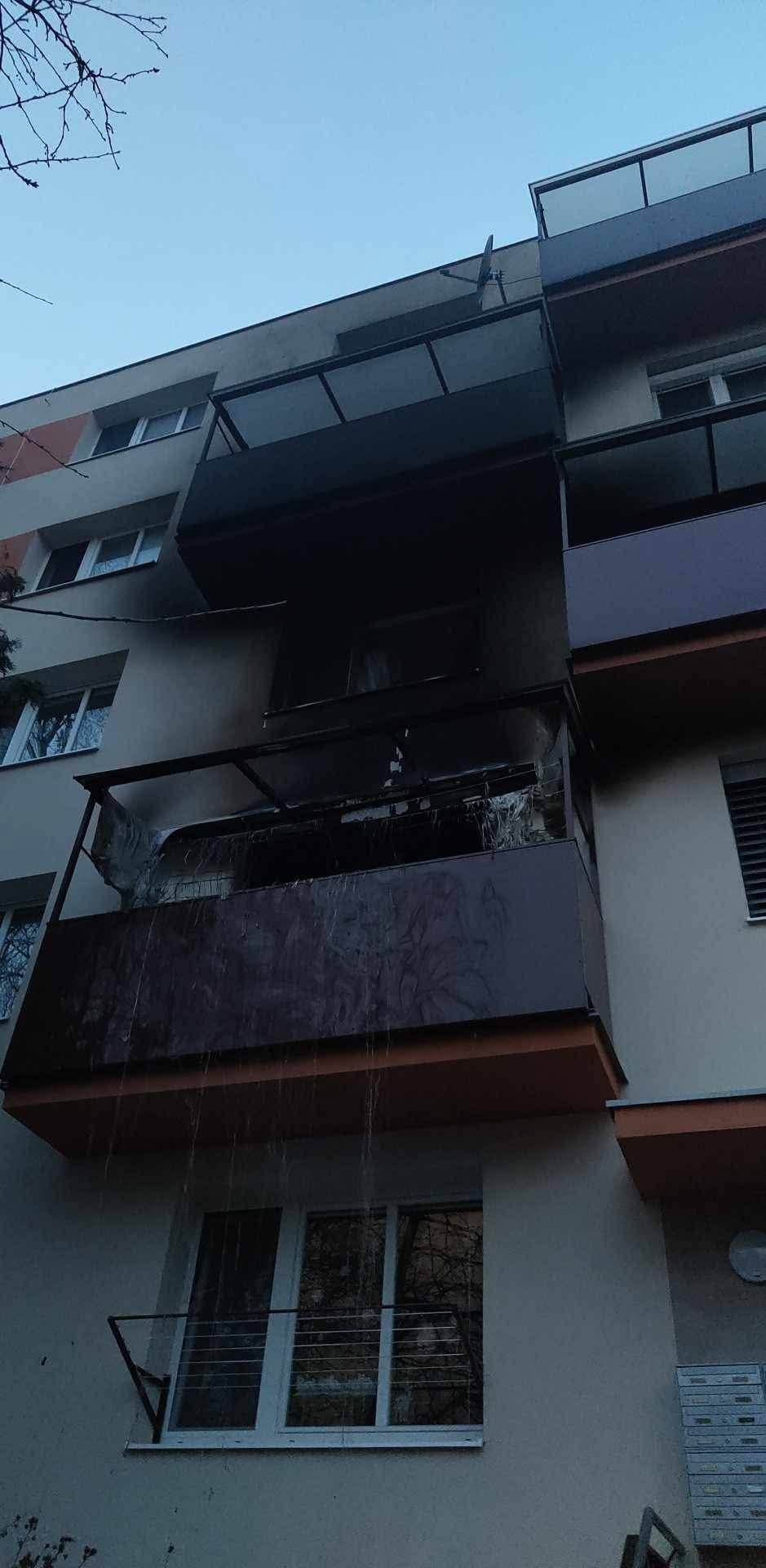 Požiar bytu vo Vrábľoch. 