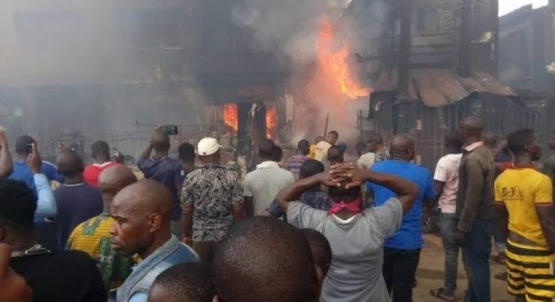 Fire razes Mile 12 market in Lagos. (Image used for illustrative purpose) [Daily Post]