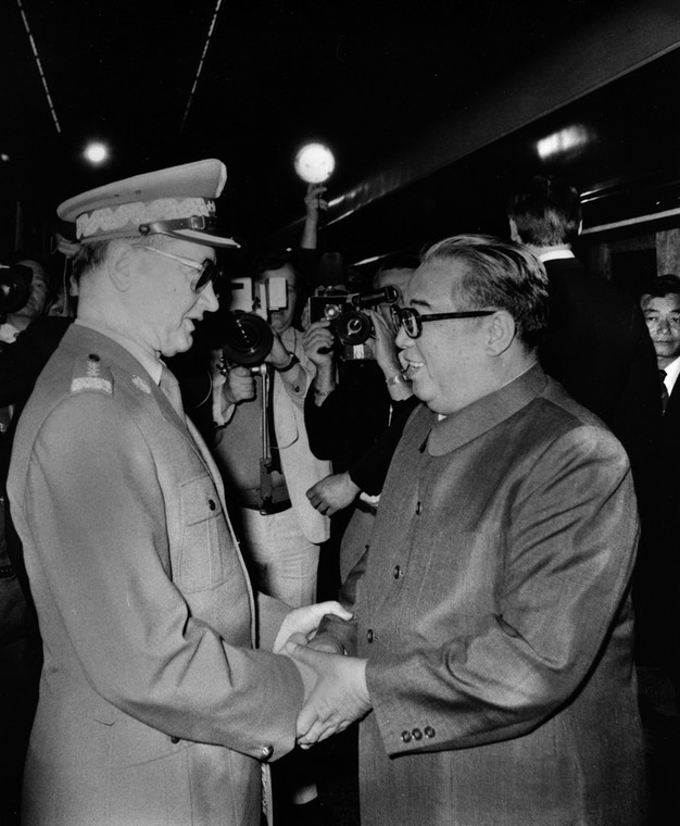 Generał Wojciech Jaruzelski i dyktator Korei Północnej Kim Ir Sen