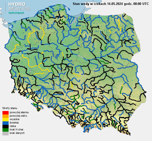 Na większości polskich rzek notujemy niski poziom wody