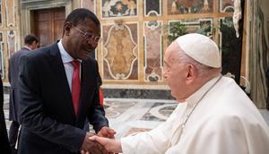 Moses Wetangula meets Pope Francis at the Vatican on Monday 26, 2024