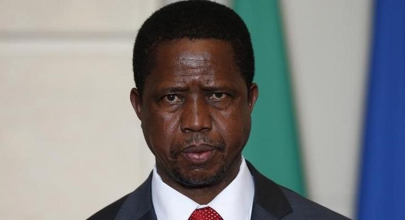 Zambia's President Edgar Lungu attends a signing ceremony at the Elysee Palace in Paris, France, February 8, 2016. REUTERS/Philippe Wojazer