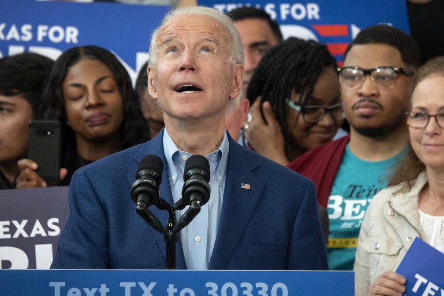 Joe Biden podczas kampanii w Teksasie, 2.03.2020