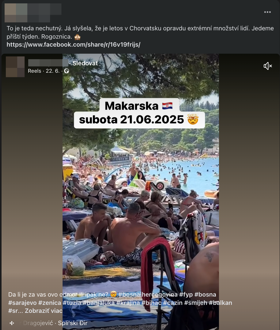 Pláž na Makarskej riviére praskala vo švíkoch.