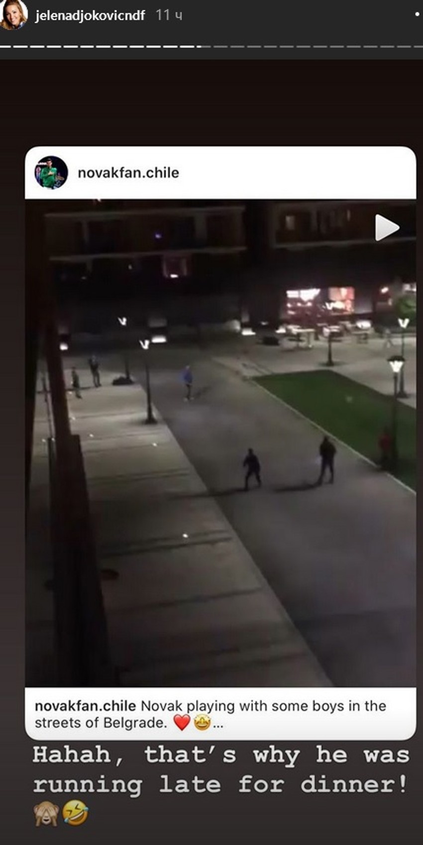 Objava Jelene Đoković