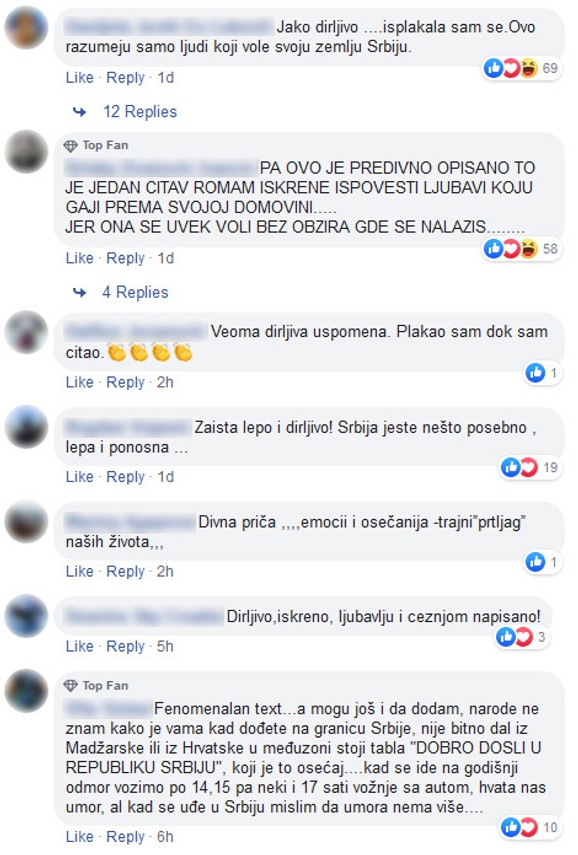 Komentari čitalaca na Fejsbuk stranici Blica