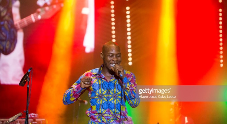 Seun Kuti on stage [Alvaro Jesus Calvo Lopez/Redferns]