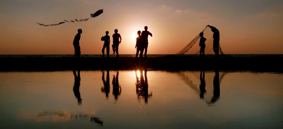 Palestinci na plaži u Gaza Sitiju 10. juna 2009.