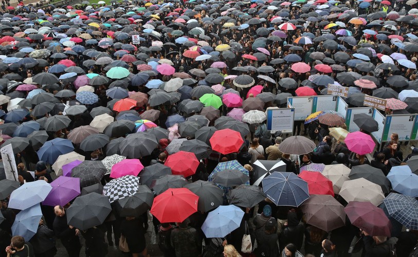 Protest na Placu Zamkowym