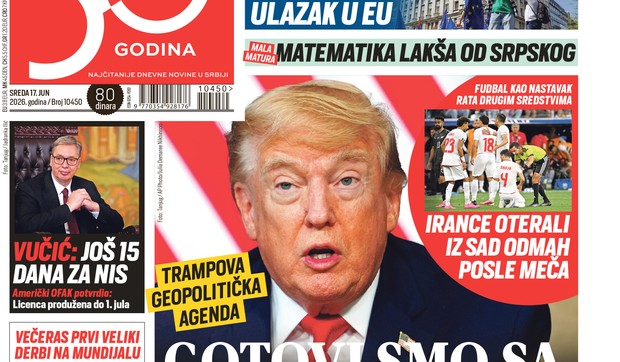 Blic naslovna strana za 17.6.