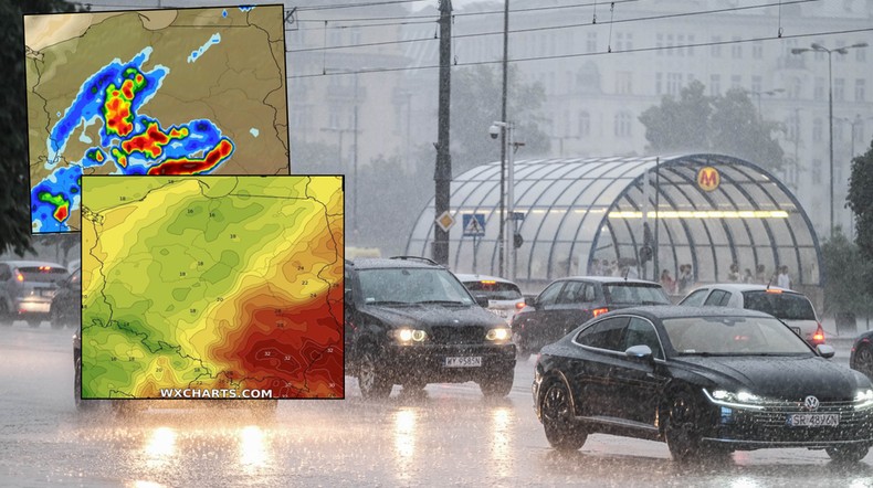 Polska znajduje się na progu dużego załamania pogody. Zacznie się już w piątek (mapy: wxcharts.com)