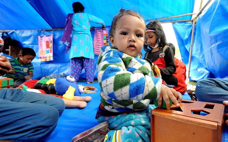 Miejsce Przyjazne Dzieciom w obozie w Katmandu, fot. UNICEF/Karki