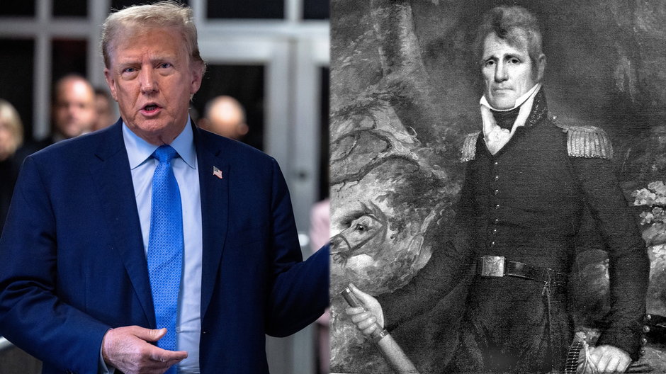 Donald Trump (po lewej) bywa porównywany do prezydenta USA Andrew Jacksona (po prawej)