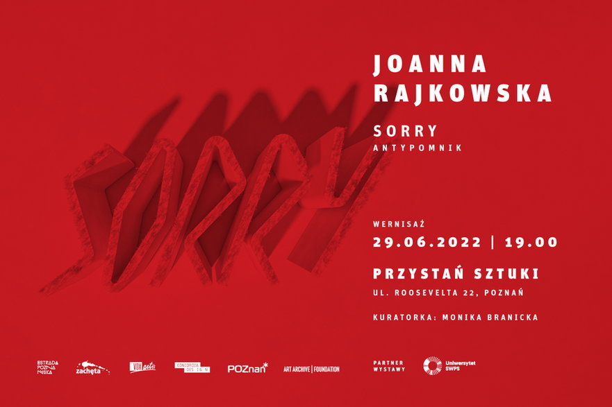 Wystawa rzeźby "SORRY" Joanny Rajkowskiej w Poznaniu