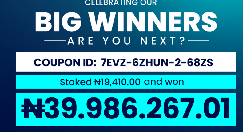 BetKing customer claims life-changing win of N39.9 million Naira