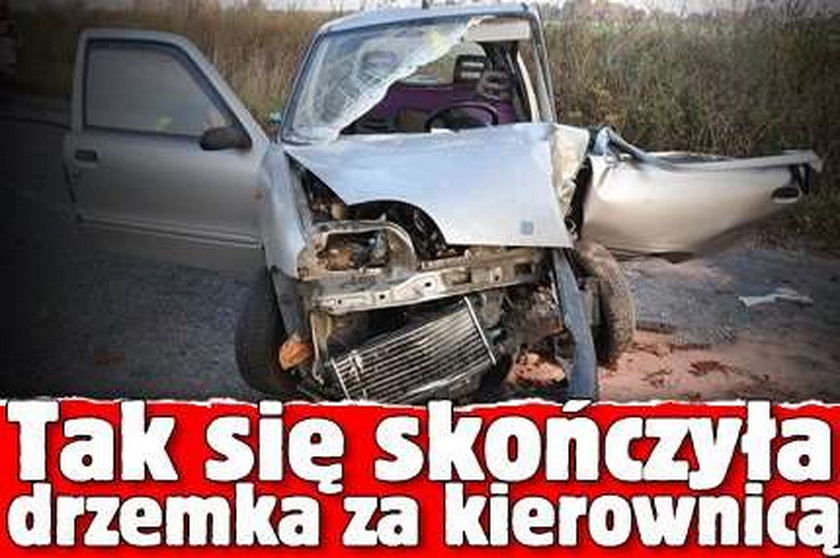 Tak się skończyła drzemka za kierownicą