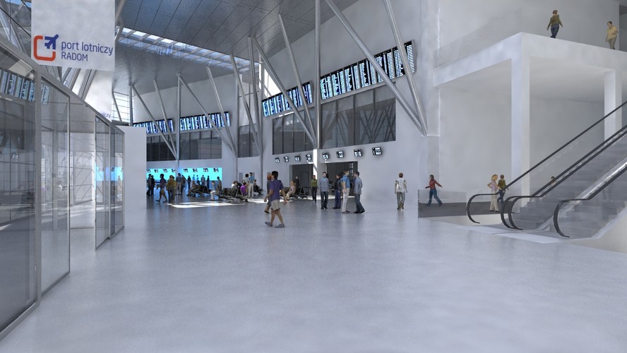 Hall główny przyszłego Portu Lotniczego Radom