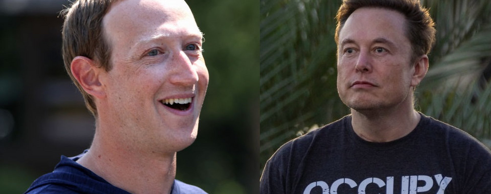 Od lewej: Mark Zuckerberg, Elon Musk. 