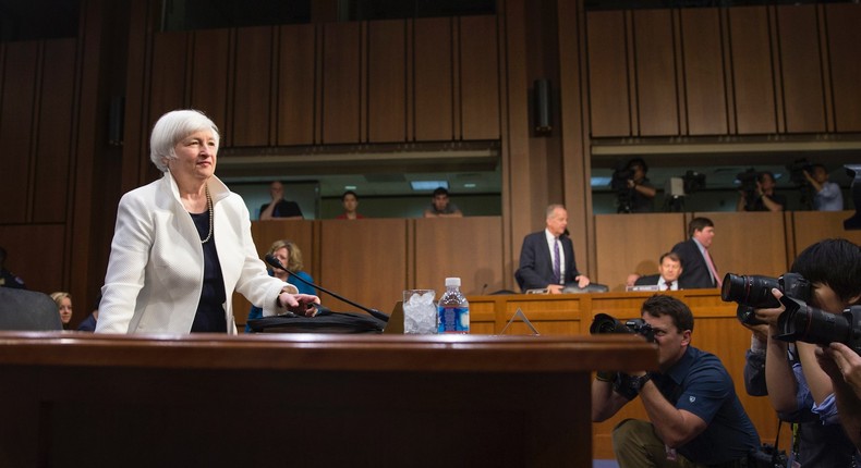 Federal Reserve Chair Janet Yellen arriving on Capitol Hill on June 21 to testify before the Senate Banking Committee.