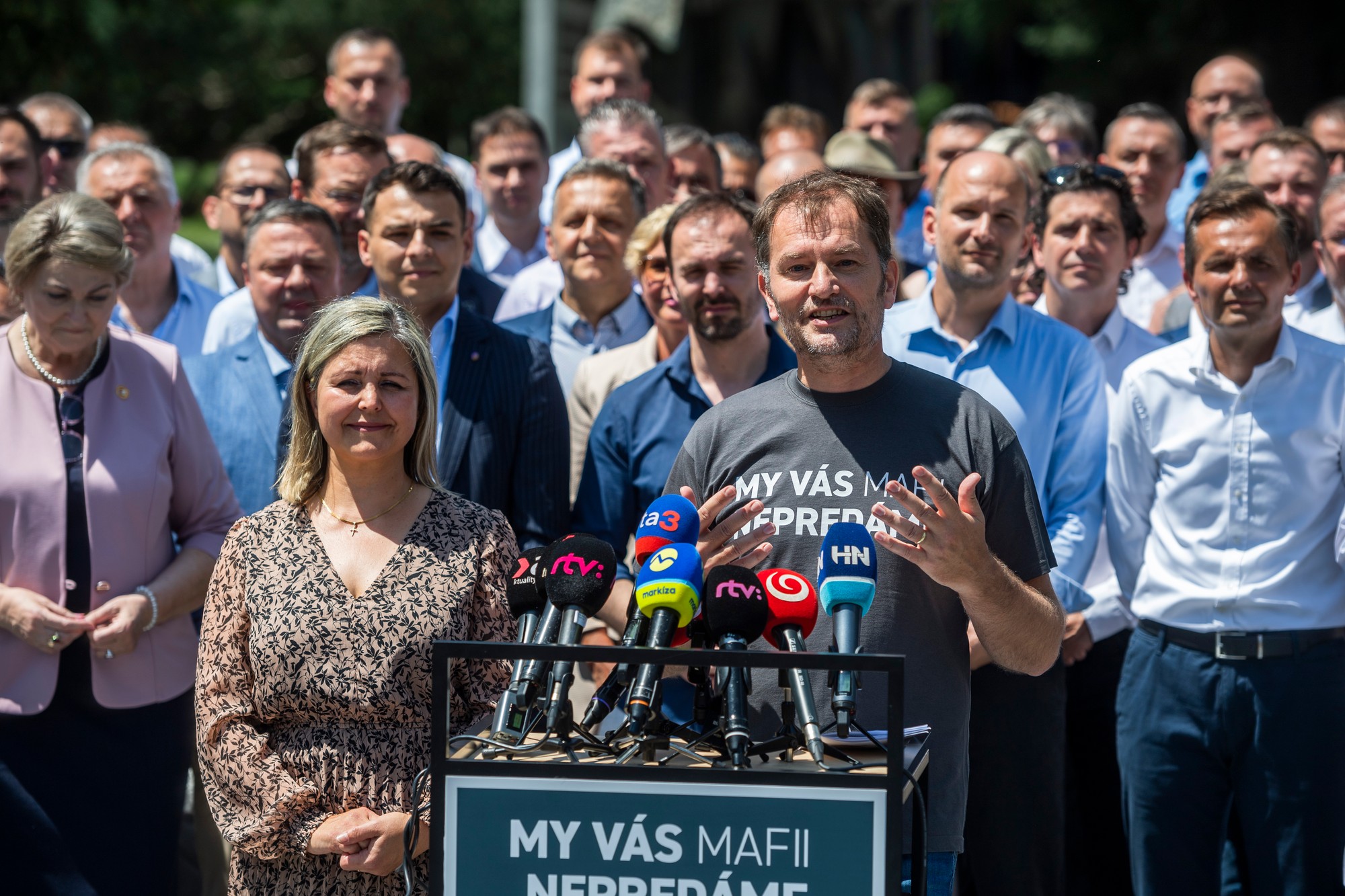 Predstavenie spoločnej kandidátky OĽANO a priatelia, Kresťanská únia a Za ľudí.