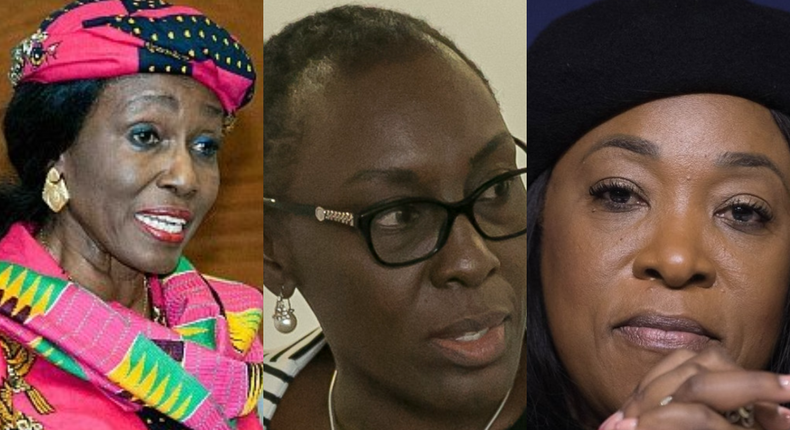 Nana Konadu Agyemang Rawlings,  Marietta Brew Appiah-Oppong and Shirley Ayorkor Botchwey