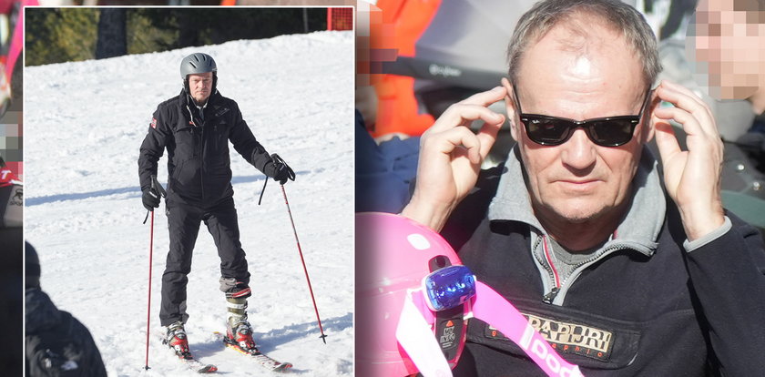 Tusk jeździ na nartach, lepi bałwana i zajmuje się wnuczkami. Tak wyglądają ferie premiera! [ZDJĘCIA]