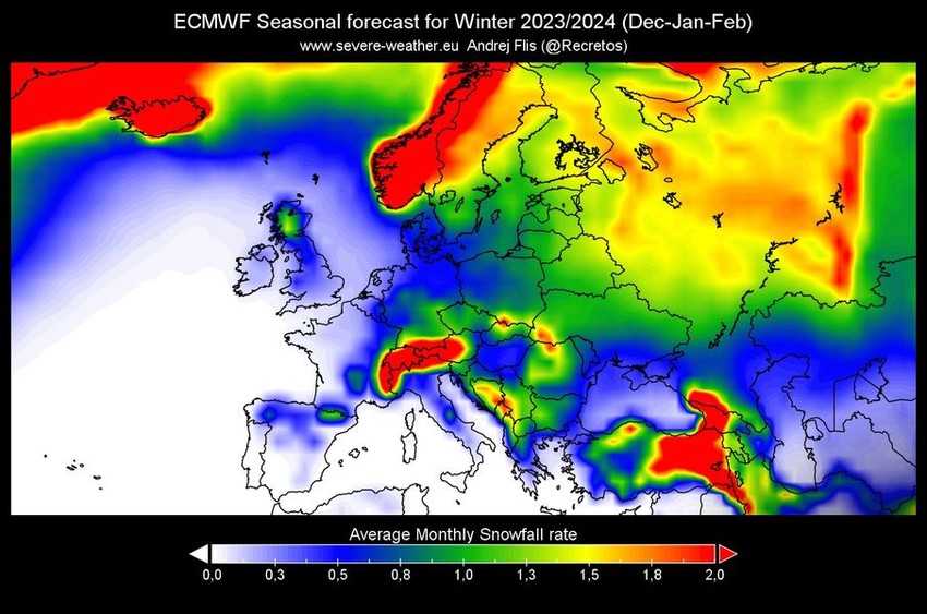 Predviđanje snega za predstojeću zimu