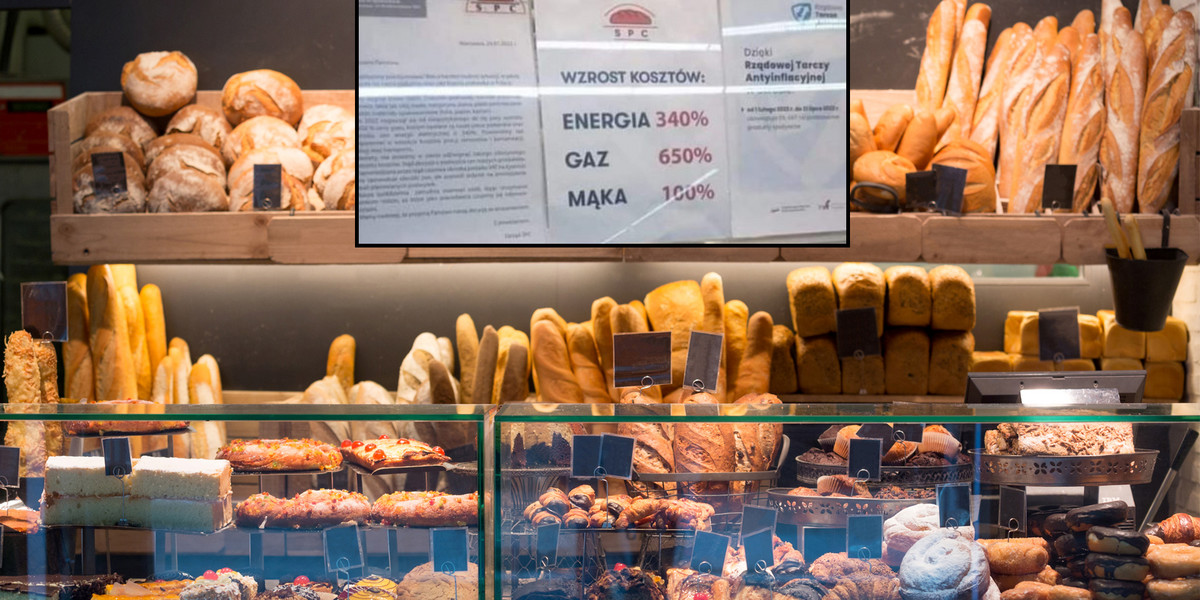 W jednej z warszawskich piekarni pojawiła się informacja o drastycznych podwyżkach cen prądu, gazu