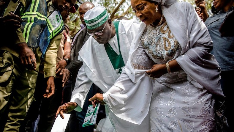 Atiku, Wife Cast Their Votes In Adamawa