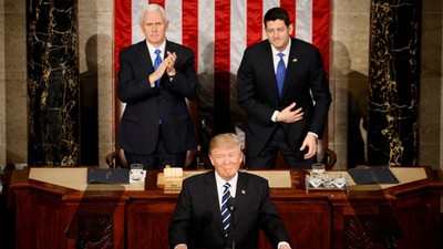 U.S. President Trump addresses Joint Session of Congress