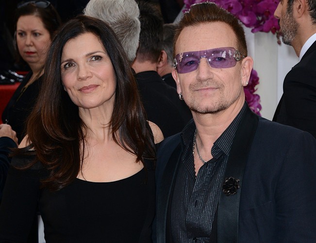 Bono z żoną Alison Hewson (małżeństwem są od 1982 roku)