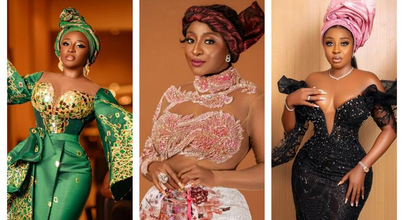 Aso-ebi outfits inspired by Ini Edo [Instagram]